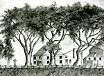 drawing of Arms homestead